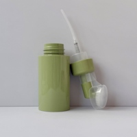 Bouteille pompe à mousse en plastique PET de 200 ml avec brosse en silicone et capuchon anti-poussière, vide, pour nettoyant visage, mousse, emballage cosmétique