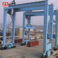 Grue portique à pneus en caoutchouc RTG de 65 tonnes et 45 tonnes pour opérations portuaires, certifiée CE, hauteur de levage de 25 m, WEIHUA