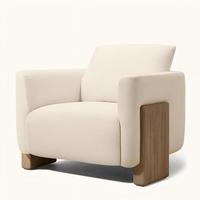 Fauteuil lounge rétro américain 2026 RH, chaise de réunion nordique moderne pour salon, canapé individuel de designer de luxe léger