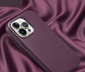 Funda de teléfono móvil inteligente de cuero PU de alta calidad para iPhone 14 pro Max 15 Plus Funda de cuero morado oscuro - Product Image 5