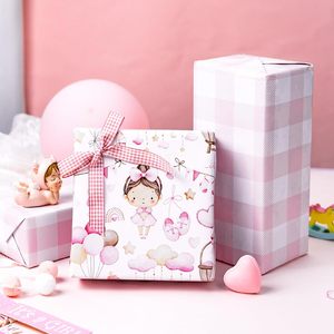 Baby Girl Wrapping Paper <b>Pink</b> Plaid It's A Girl Gift <b>Wrap</b> 17x33 Feet Double Side Eco Friendly For Baby Shower 1st Birthday - Product Image 4
