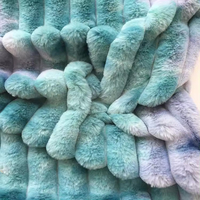 Luxe 100% Polyester Lapin Cheveux Fausse Fourrure Rayé Tissu Cravate et Teint Hiver Chaud Bande Velours Côtelé pour Filles Vêtements Rideaux