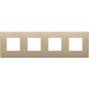 8M <b>Plate</b> 2+2+2+2 Satin Gold Wall <b>Switch</b> Cover 31mm Length 9.7cm Width 1.7cm Height - Product Image 1