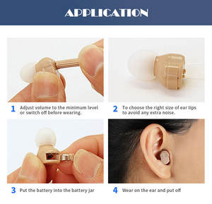 Kit d'aide auditive avec boîte de rangement, amplificateur sonore Portable + étui, sac rigide étanche pour protéger les accessoires d'aide auditive - Product Image 4