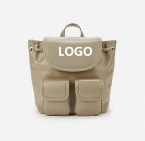 Custom Logo Korea Pu Leather <b>Backpack</b> Fashion Luxury <b>Backpack</b> Female Leather Shoulder Bag Teenager <b>Small</b> PU <b>Backpack</b> for Women - Product Image 1