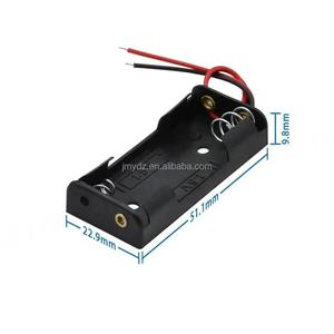 5 #   Caja para 2 Pilas AA 5 #   Soporte para Batería de 2 Celdas con Cable de 10 cm, Remache de Hierro y Resorte de Hierro - Product Image 3