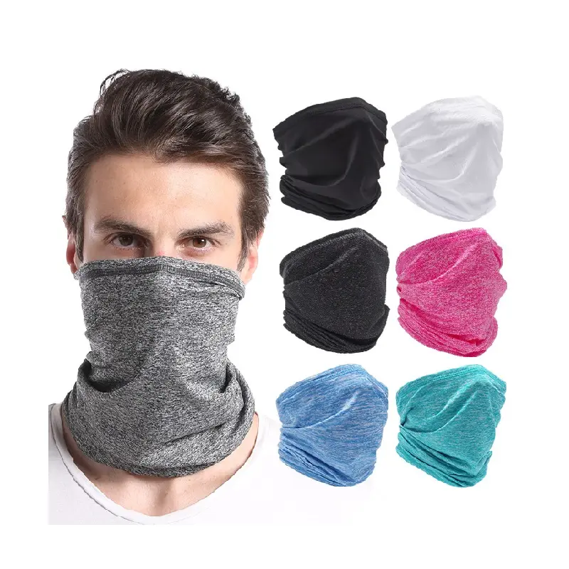 Masker Wajah Satin Gaitor Leher Luar Ruangan Sublimasi Logo Khusus Bandana Syal Kepala Bandana Leher Pria S Penutup Telinga