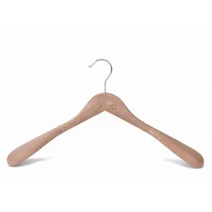 Hoge Kwaliteit Ceder Houten Kleding Hanger Custom Luxe Voor Doek Winkel Display