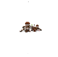 Grand toboggan en bois TUV pour enfants, équipement de divertissement extérieur pour parc public, maternelle, complexe hôtelier, camping