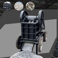 Petit concasseur à mâchoires mobile diesel pour pierres, 5-20tph, concasseur de minerai d'or, concasseur à mâchoires PE 250x400