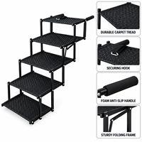 Rampe pour chien pour lit et SUV, escalier pour animaux de compagnie à 5 marches pour coffre de voiture avec marches larges et texturées pour petits chiens seniors, maison et voyage, OEM ODM