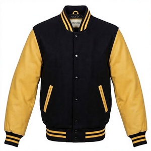 Veste universitaire en laine personnalisée, style classique rétro, bomber imperméable à col montant pour l'hiver - Product Image 1