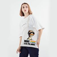 Bolsa de Mano Reutilizable de Gran Capacidad con Diseño de Orgullo LGBT, con la Frase 'Más Orgullo, Menos Prejuicios', Bolsa de Hombro para Regalo
