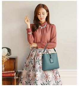 Nouveau sac seau de conception Simple pour les femmes mode en cuir souple grande capacité sac à bandoulière pour le travail de Shopping en plein air - Product Image 3