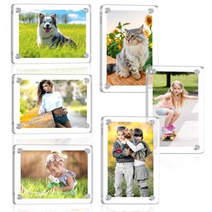 Cadre photo magnétique en acrylique transparent personnalisé |   Mini cadres photo magnétiques en acrylique pour réfrigérateur - Product Image 4