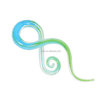 Pyrex verre torsion spirale oreille conique civière Tunnel bouchons Piercing bijoux extenseur bijoux verre oreille cônes bouchons