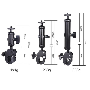 Rotation personnalisée double rotule Double douille bras pince support de fixation moto vélo <span class=keywords><strong>guidon</strong></span> Clip pour <span class=keywords><strong>Gopro</strong></span> Hero Holder - Product Image 5