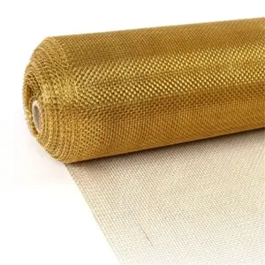 EMF Shielding Red Copper Infused Fabric 99.99% Pure Cooper Woven Wire Mesh For Faraday Cage