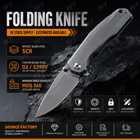 Couteau pliant Mini BM 535 avec manche en fibre de carbone, lame personnalisée à pointe tombante pour le camping et les couteaux de poche tactiques, livraison US