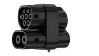 Nouvel adaptateur de charge CCS1 vers CCS2, idéal pour les voyages, 250A DC ou 63A AC, connecteur double alimentation pour utilisation transfrontalière des VE