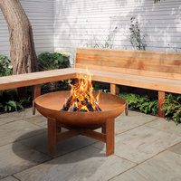 Table de foyer extérieur moderne américaine en acier inoxydable à gaz naturel sans fumée pour barbecue et fêtes