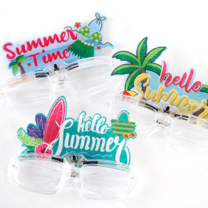 Gafas Luminosas Estilo <span class=keywords><strong>Hawaiano</strong></span>, Gafas Brillantes, Lentes de Fiesta Portátiles y Elegantes para Decoraciones de Disfraces de Cumpleaños en la Playa de Verano - Product Image 5