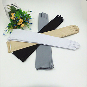 Gants en spandex longs, couleur unie, protection UV, pour la conduite, le cyclisme, vêtements d'hiver unisexes - Product Image 1