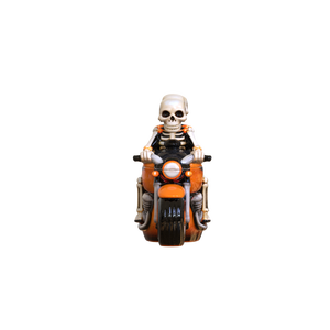 Fabrik Großhandel Custom Keramik Triple Skeleton Motorrad Glas Porzellan Schädel Trio Rider Halloween Lager behälter Gläser - Product Image 3