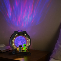 Projecteur Lumineux Haut de Gamme Chambre d'Enfant "Portail Aurore Ciel Étoilé" avec Affichage de l'Heure et Étoiles Pléthoriques