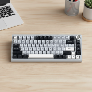 <span class=keywords><strong>Clavier</strong></span> mécanique RGB personnalisé Keywin à 81 touches, <span class=keywords><strong>clavier</strong></span> mécanique <span class=keywords><strong>sans</strong></span> <span class=keywords><strong>fil</strong></span> à trois modes (filaire/2,4 GHz/BT) pour les joueurs - Product Image 1