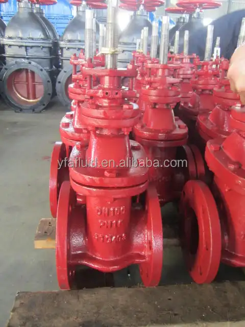 AWWA 509 Cast Iron Flanged End Resilient Seated Non-rising Stem Gate Valve PN16