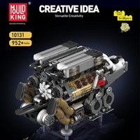 Kit mécanique de modèle de moteur de voiture, ensemble de blocs de construction en plastique ABS, jouet de construction unisexe, à partir de 14 ans