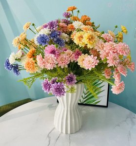 Arreglo Floral, Encantadora Rama Pequeña <span class=keywords><strong>de</strong></span> Crisantemo y Margarita <span class=keywords><strong>de</strong></span> Seda Artificial, Ecológica, Impermeable, para el Día <span class=keywords><strong>de</strong></span> San Valentín - Product Image 2