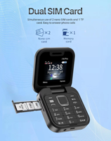 I16 Pro Max 4G LTE Mini Flip Phone Dual SIM FM Radio Vibración Dial de velocidad Pantalla de 1,77 pulgadas Alemán Clamshell Teléfono móvil Español