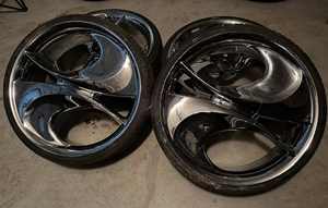 Roda Forjada Personalizada YRO 1/2 Pc 5X112 5x114.3 5x120 Roda Cromada 17 18 19 20 21 22 23 24 Polegadas Roda de Liga Flamejante de 3 Raios - Product Image 6