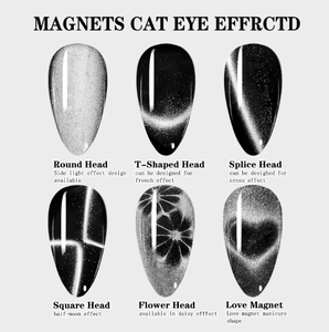 Bâtonnet magnétique multifonctionnel 6-en-1 en forme de cœur pour ongles, pour effet œil de chat, gel, manucure, salon, nail art, dessin et outil DIY - Product Image 4