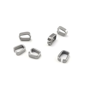 Cierre en forma de U de acero inoxidable, clip cuadrado para colgante, para fabricación de joyas, accesorios DIY, venta al por mayor, accesorios metálicos 304 - Product Image 3