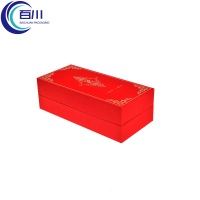 Caja de Regalo Rígida de Papel Rojo Ecológico, Caja de Cartón con Logotipo Personalizado y Patrón, Embalaje con EPE para Vasos o Frascos de Cosméticos