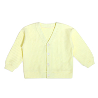 Nouveau produit couleur personnalisée automne hiver chaud solide enfants vêtements garçons filles chandails Cardigan bébé tricots chandails