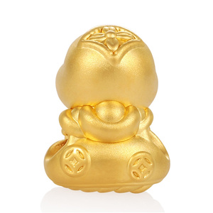 สร้อยข้อมือรูปงูทองคำบริสุทธิ์24K สไตล์น่ารักสร้อยข้อมือลูกปัดทองหรูหราเครื่องประดับทอง - Product Image 2