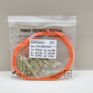 Pigtail de Fibra Óptica SC UPC OM2 LSZH Naranja de Grado Telecomunicaciones, 12 Unidades, para Conexión de Switches en Centros de Datos - Product Image 6