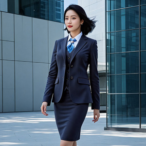 Men's And Women's Professional Suit Set Stretch Wool Blend Anti-Wrinkle Pants Suits For Office Work Commute Uniforms - Product Image 4