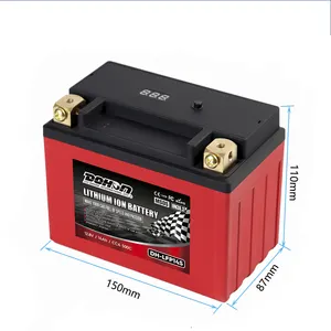 锂离子12型电压1000CCA LiFePo4电池组，用于旅游摩托车和露营车，具有重启功能