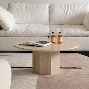 Mesa de centro moderna y minimalista de tablero artificial, duradera, ecológica, de diseño, estilo francés, muebles para sala de estar de apartamento pequeño - Product Image 1