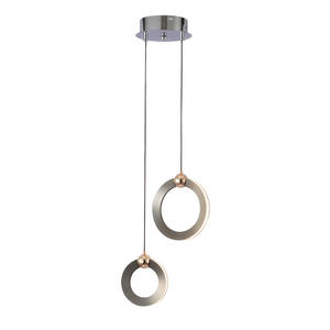 Luminaire suspendu moderne minimaliste de luxe italien, petit luminaire suspendu à double tête pour chambre à coucher, salon, long mur de fond - Product Image 4