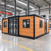 Maison conteneur préfabriquée facile à installer, 20 pieds, 40 pieds, avec chambre, cuisine et salon, extensible