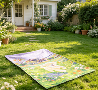 Serviette de bain multi-couches en nylon hypoallergénique, écologique, respirante, imprimé animal, 75x160cm - Design moderne