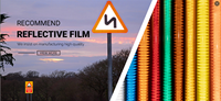 Film réfléchissant microprismatique auto-adhésif pour marquage automobile haute visibilité et signalisation routière
