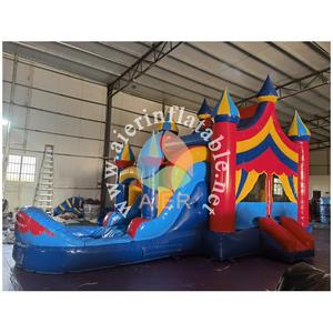 Château gonflable Carnival Castle avec toboggan, château de saut pour enfants avec design multi-tours pour les événements festifs et les jeux - Product Image 5