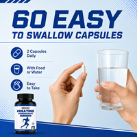 OEM Marque Privée Capsules de Créatine Monohydrate Micronisée 60 Pièces 3g par Portion pour Force et Performance